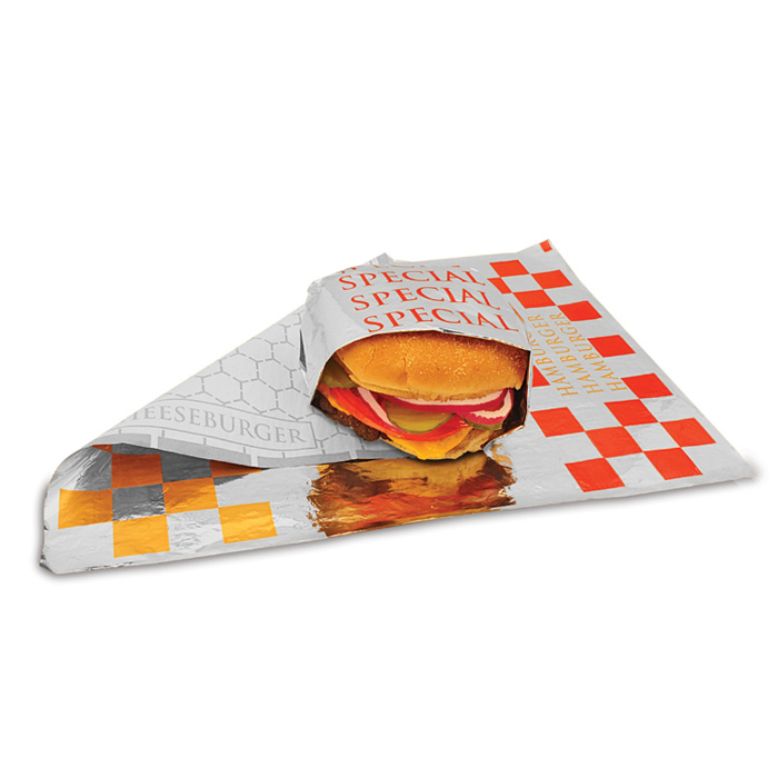 Spec101 Foil Paper Sandwich Wrappers - 100ct Barbeque Burger Holder Foil Sheets