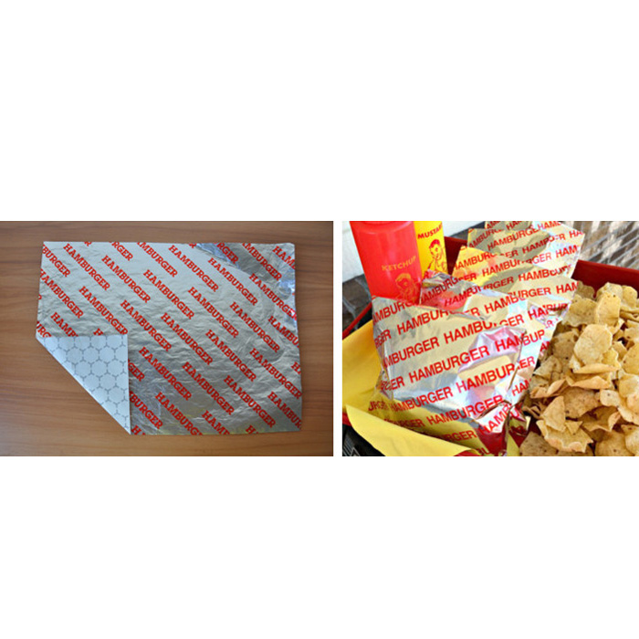 Sandwich Aluminum Foil Paper for takeaway food wrap