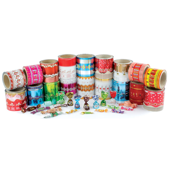 Custom printed metallized PVC/PET candy wrap twist film