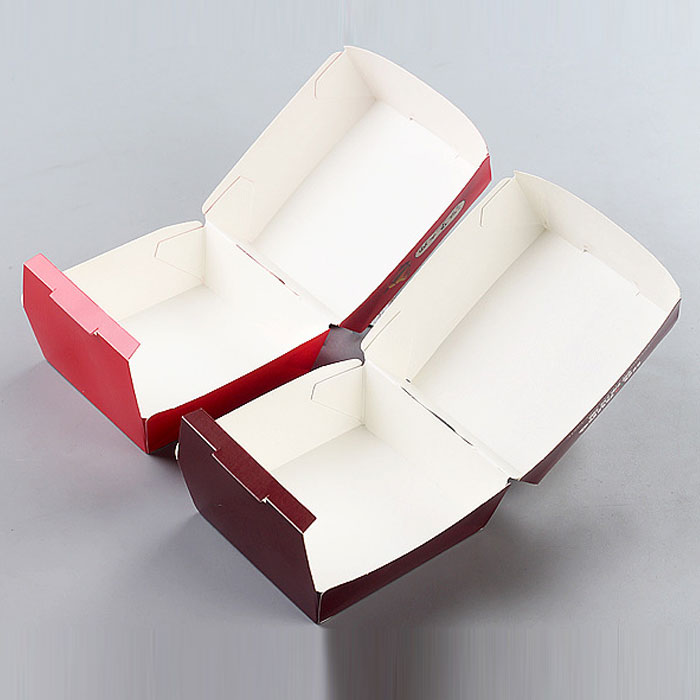Disposable printing foldable food grade paper burger box