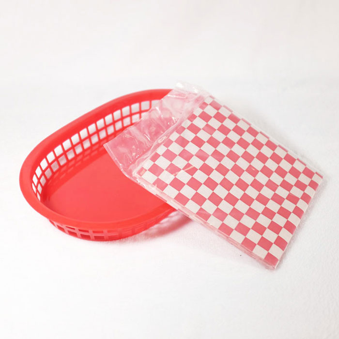 Red Checked Greaseproof Burger Wrap 
